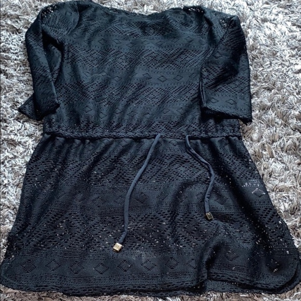 Women’s boho Anne Cole gold detail cover up EUC.